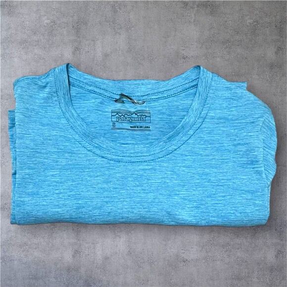 Patagonia Men's Small Base Layer T-Shirt Short Sleeve Blue Active Wear - Picture 7 of 7